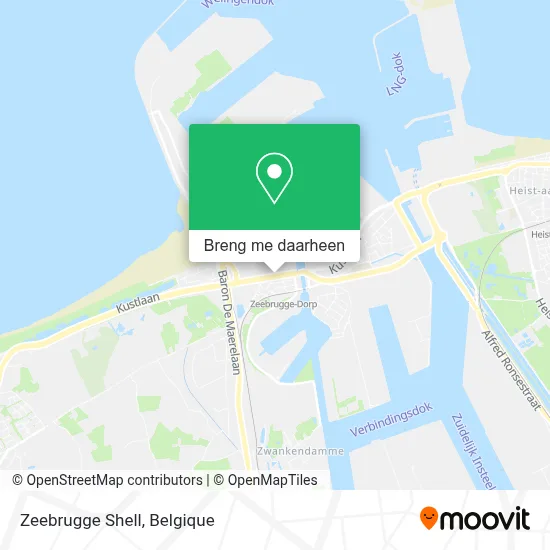 Zeebrugge Shell kaart