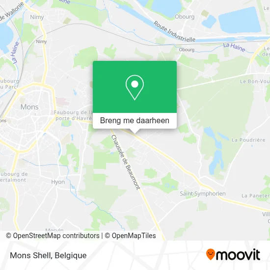 Mons Shell kaart