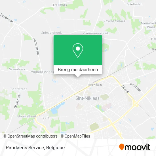 Paridaens Service kaart