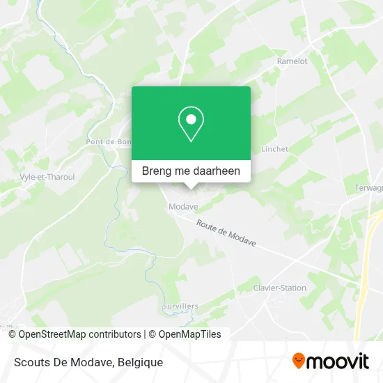 Scouts De Modave kaart