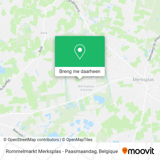 Rommelmarkt Merksplas - Paasmaandag kaart