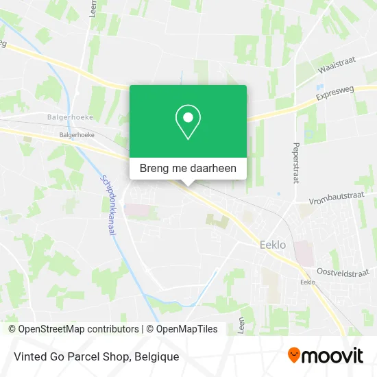 Vinted Go Parcel Shop kaart