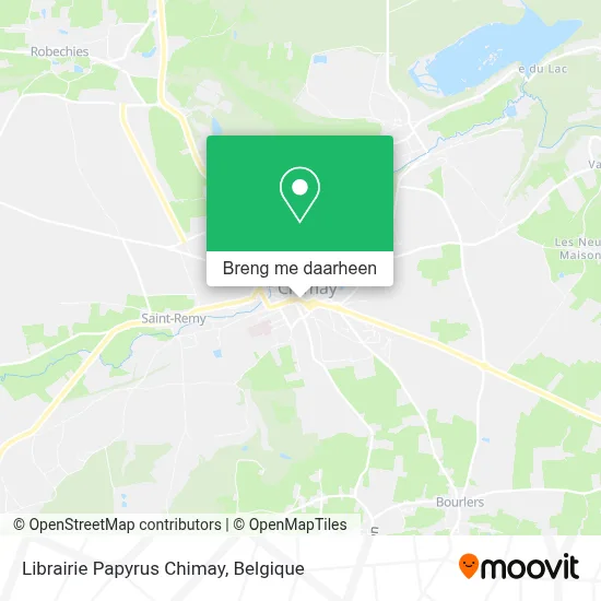 Librairie Papyrus Chimay kaart