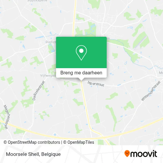 Moorsele Shell kaart