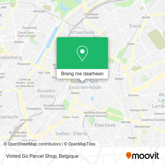 Vinted Go Parcel Shop kaart