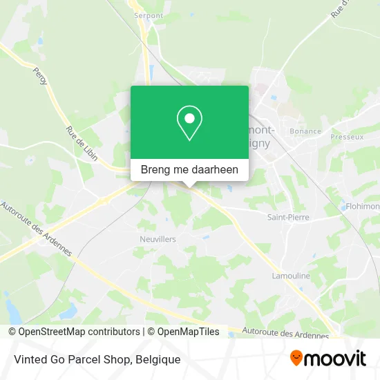 Vinted Go Parcel Shop kaart