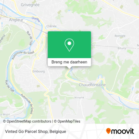 Vinted Go Parcel Shop kaart