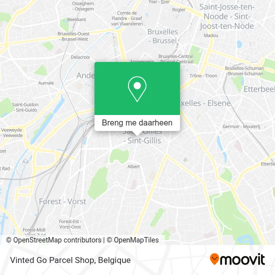 Vinted Go Parcel Shop kaart