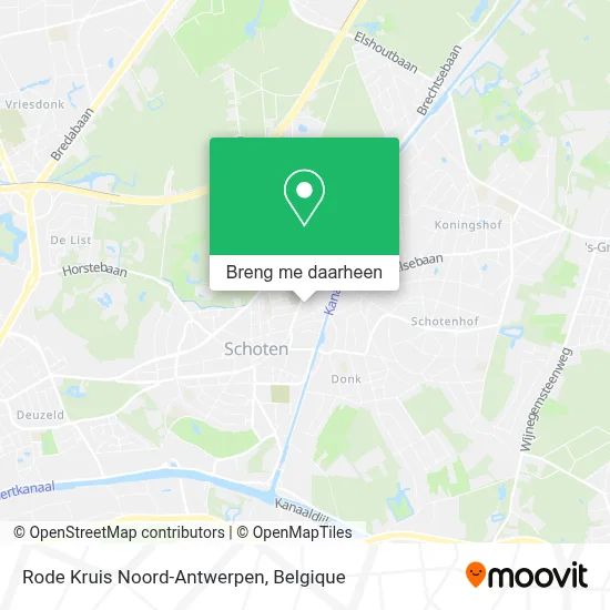 Rode Kruis Noord-Antwerpen kaart