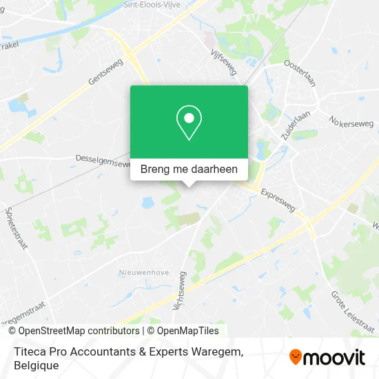 Titeca Pro Accountants & Experts Waregem kaart