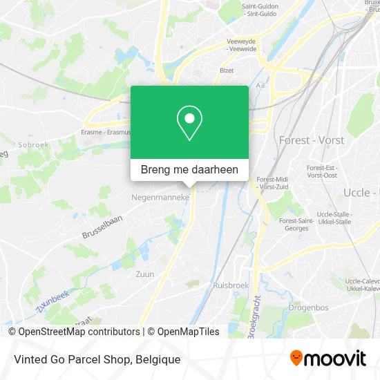Vinted Go Parcel Shop kaart