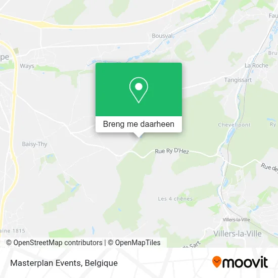 Masterplan Events kaart