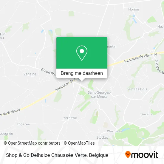 Shop & Go Delhaize Chaussée Verte kaart