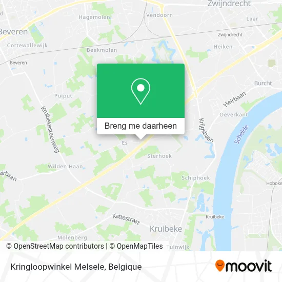 Kringloopwinkel Melsele kaart