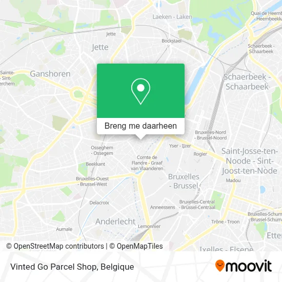 Vinted Go Parcel Shop kaart