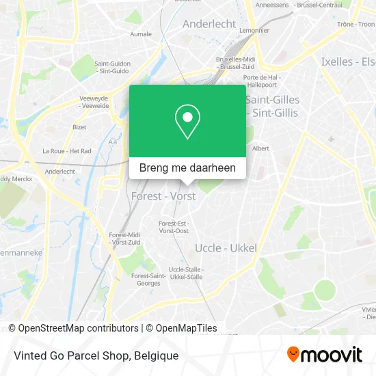 Vinted Go Parcel Shop kaart