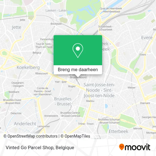 Vinted Go Parcel Shop kaart