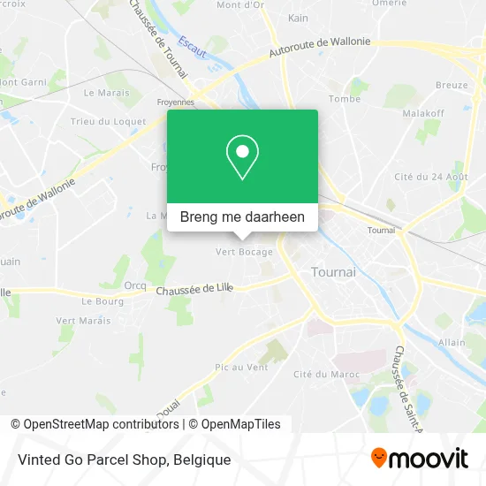 Vinted Go Parcel Shop kaart