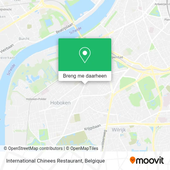 International Chinees Restaurant kaart