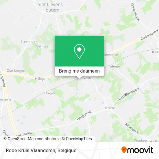 Rode Kruis Vlaanderen kaart