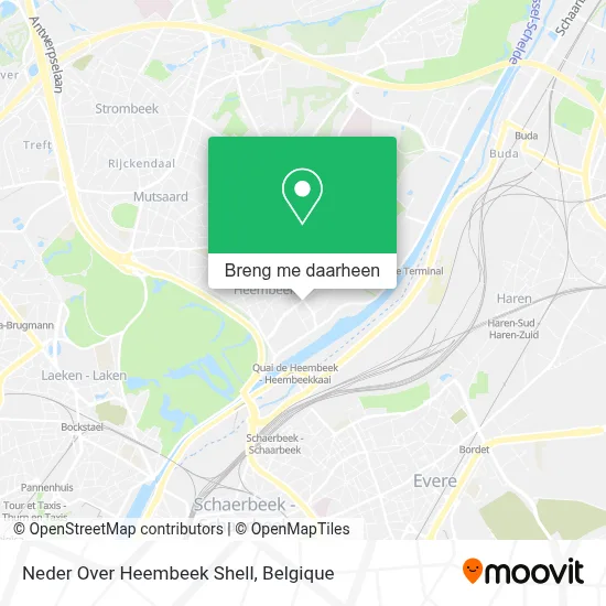 Neder Over Heembeek Shell kaart