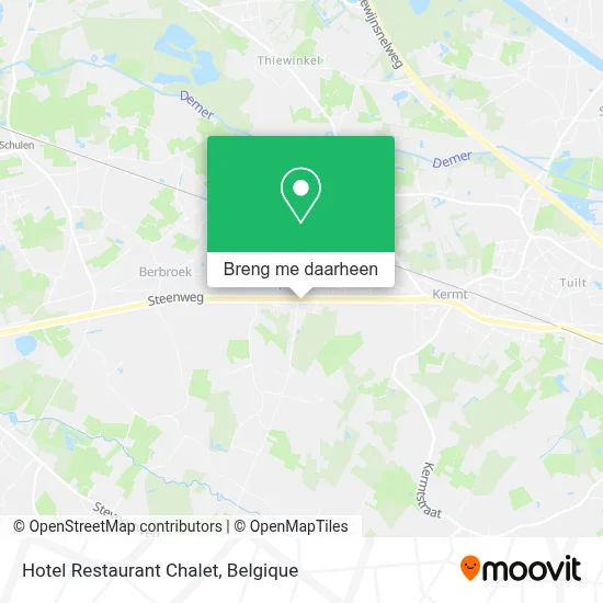 Hotel Restaurant Chalet kaart
