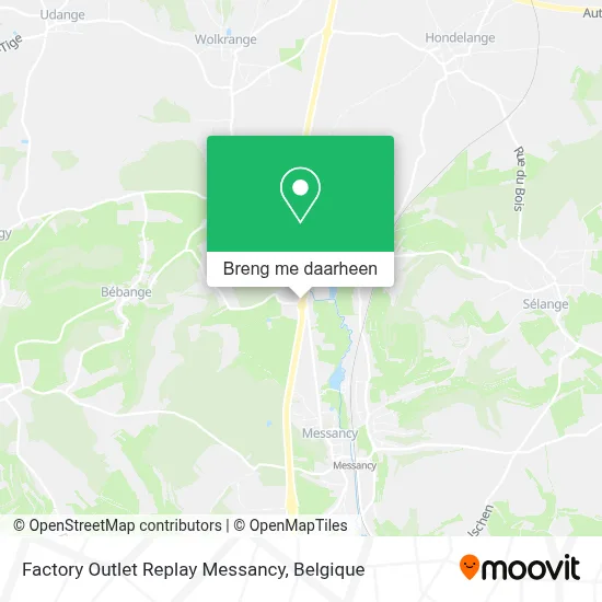 Factory Outlet Replay Messancy kaart