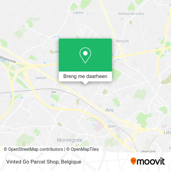 Vinted Go Parcel Shop kaart