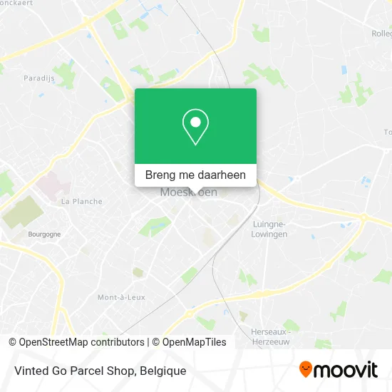 Vinted Go Parcel Shop kaart