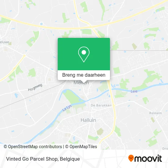 Vinted Go Parcel Shop kaart