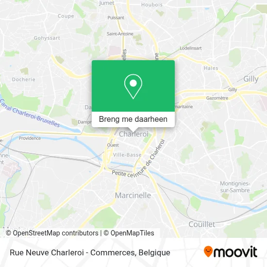 Rue Neuve Charleroi - Commerces kaart