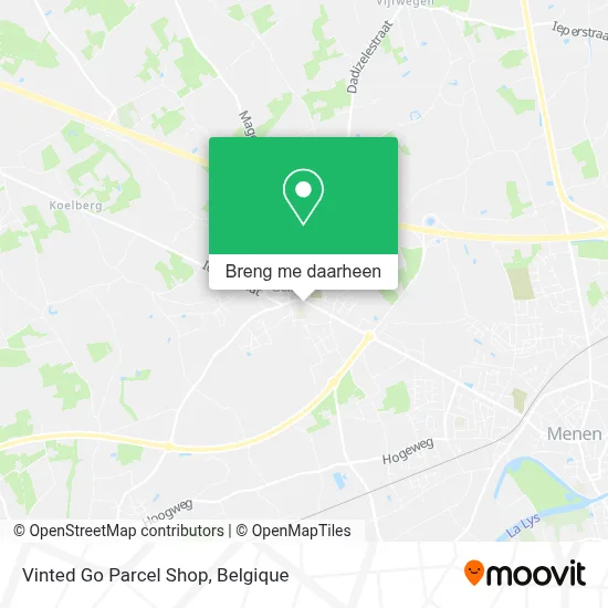 Vinted Go Parcel Shop kaart