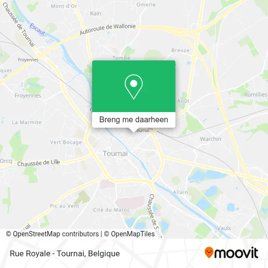 Rue Royale - Tournai kaart