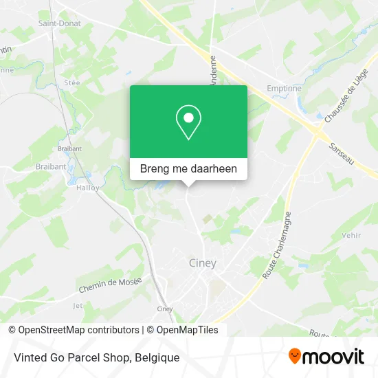 Vinted Go Parcel Shop kaart