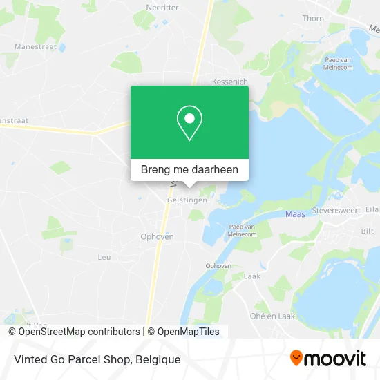 Vinted Go Parcel Shop kaart