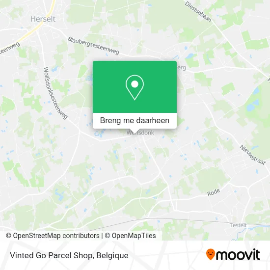Vinted Go Parcel Shop kaart