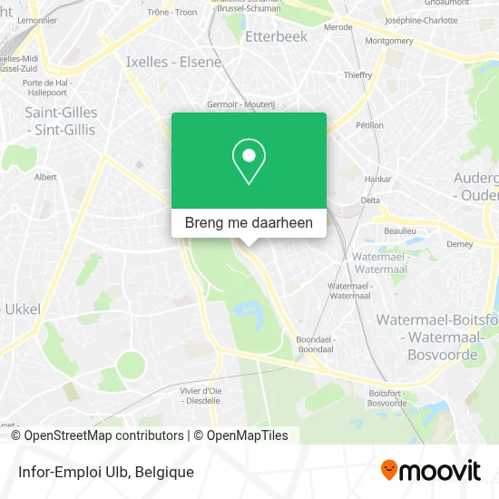 Infor-Emploi Ulb kaart