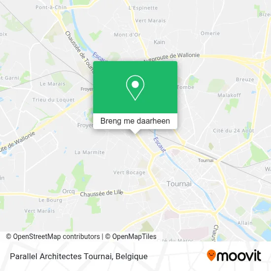 Parallel Architectes Tournai kaart