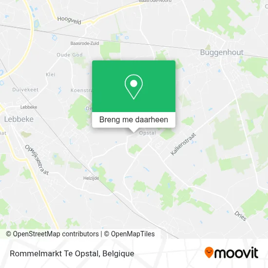 Rommelmarkt Te Opstal kaart