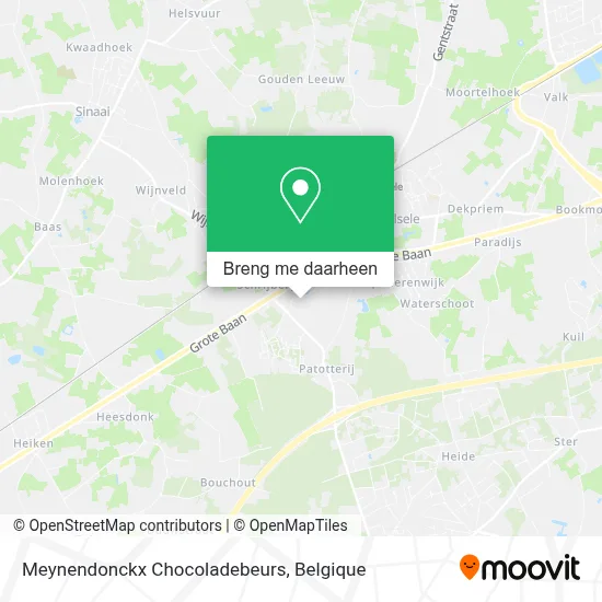 Meynendonckx Chocoladebeurs kaart