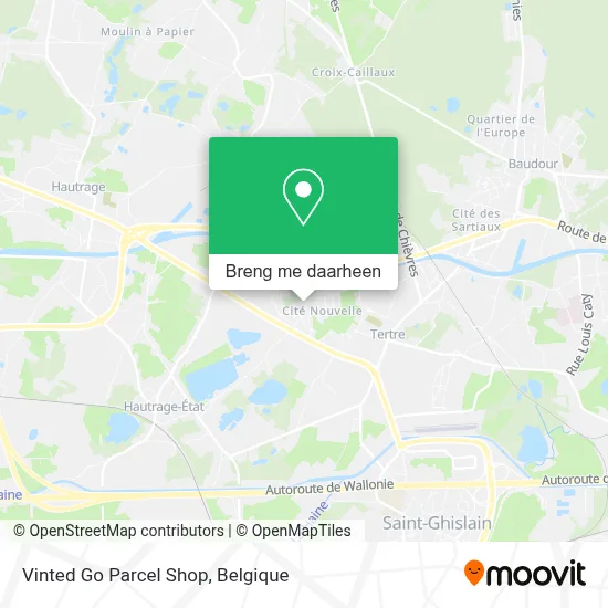 Vinted Go Parcel Shop kaart