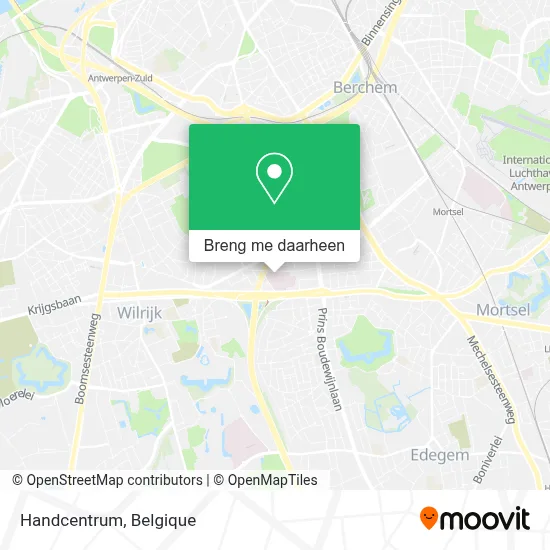 Handcentrum kaart