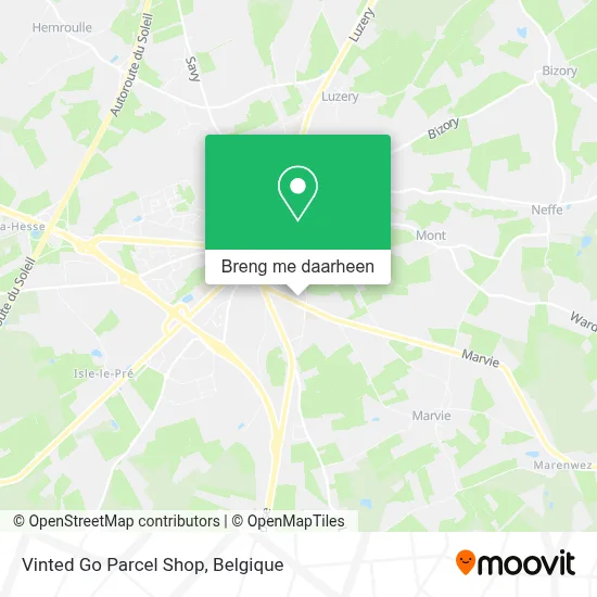Vinted Go Parcel Shop kaart