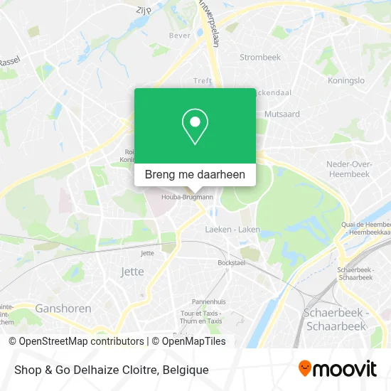 Shop & Go Delhaize Cloitre kaart