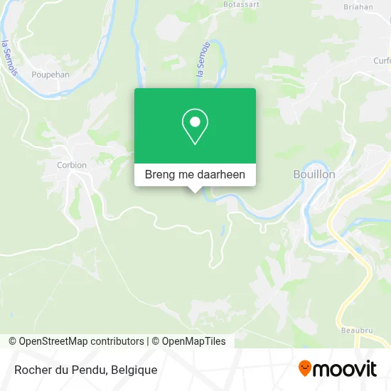 Rocher du Pendu kaart
