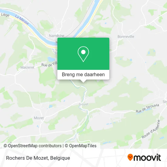Rochers De Mozet kaart