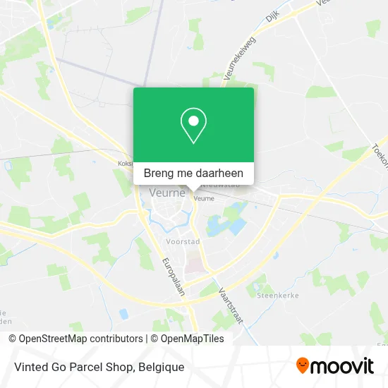 Vinted Go Parcel Shop kaart
