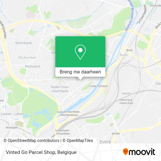 Vinted Go Parcel Shop kaart