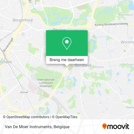 Van De Moer Instruments kaart