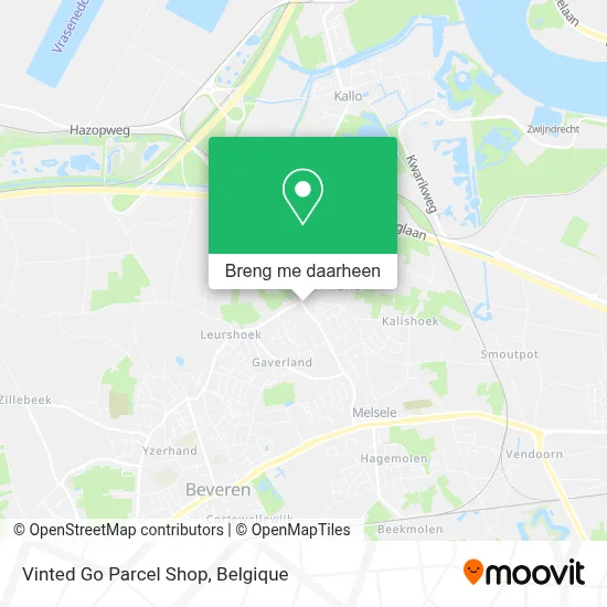 Vinted Go Parcel Shop kaart